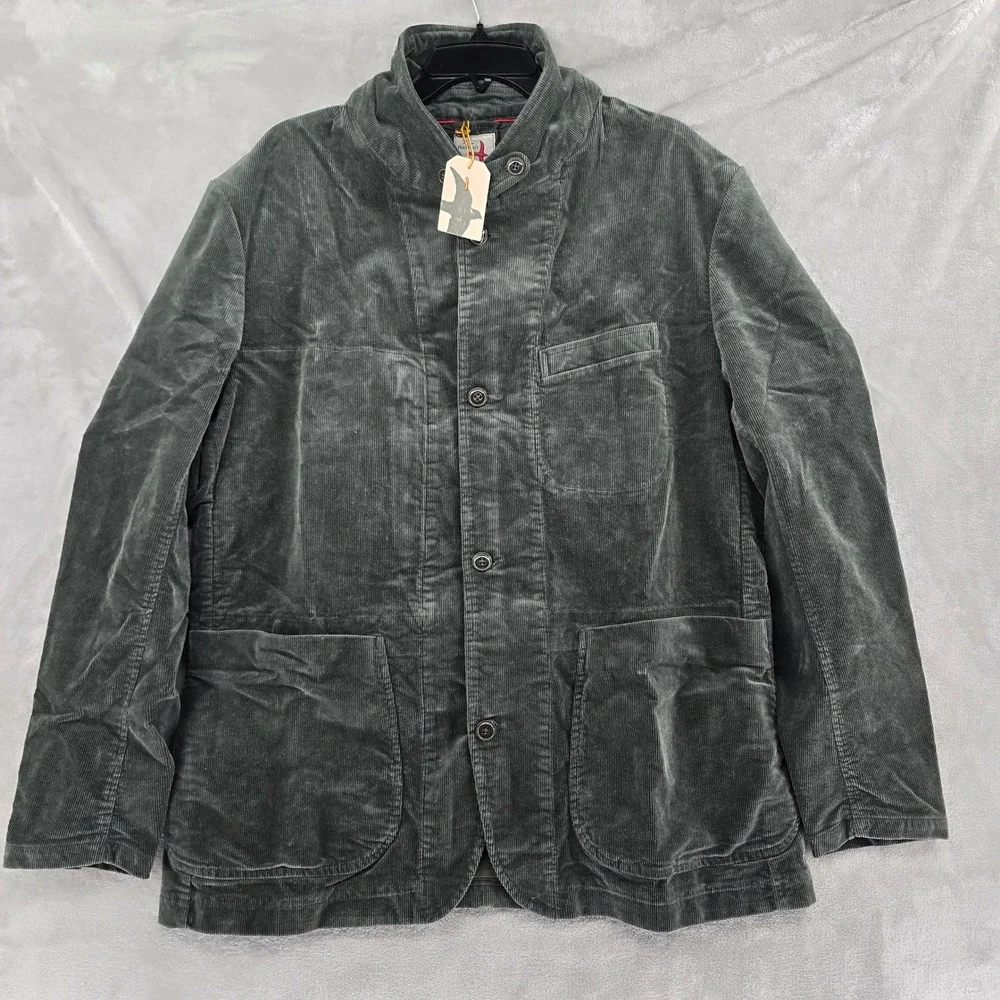 Relwen Cord Trap Blazer Mens‎ XL Green Corduroy Field Jacket Huckberry NEW